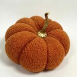 Fabric pumpkin ornament Teddy Fleece Fabric Pumpkin