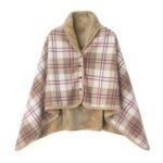 blanket Plaid Reversible Wearable Wrap Blanket