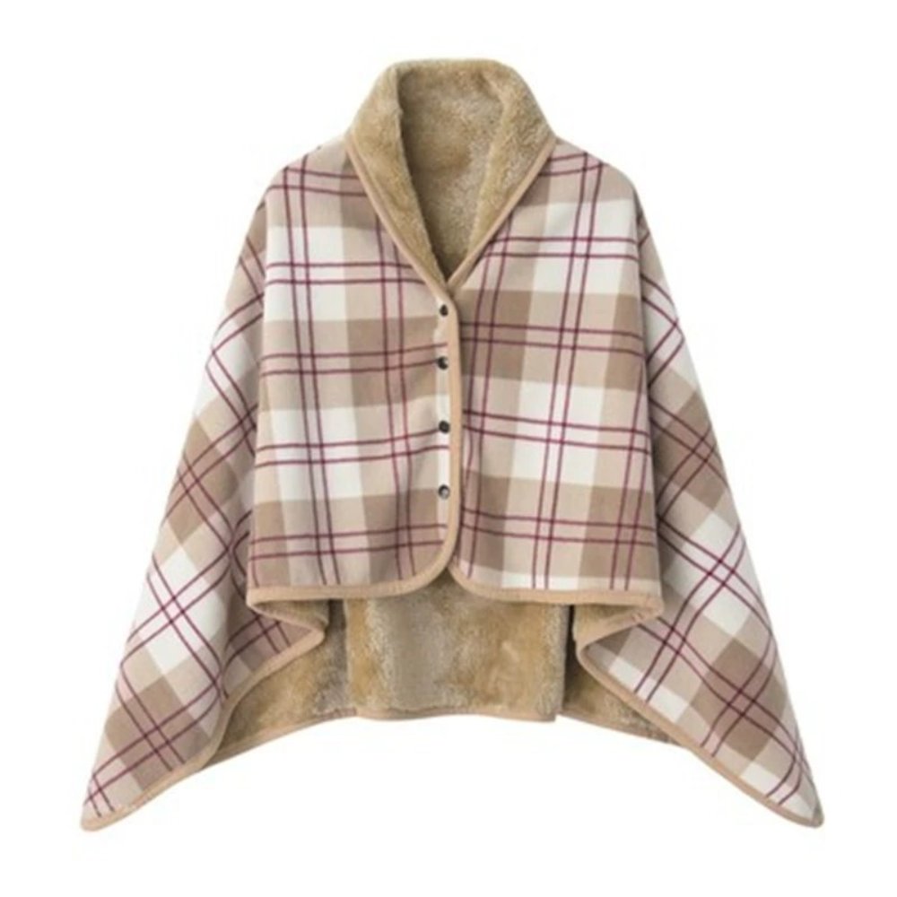 blanket Plaid Reversible Wearable Wrap Blanket