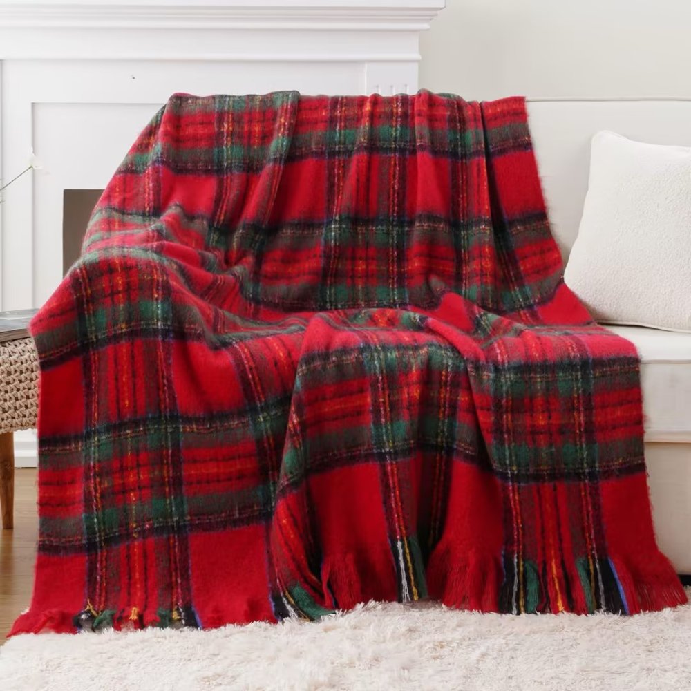 blanket Christmas Print Flannel Throw Blanket