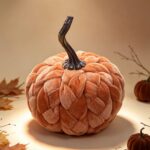 Fabric pumpkin ornament Velvet Fabric Pumpkin Ornament