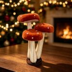 Fabric mushroom ornament Velvet Foam Mushroom Ornament