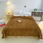 blanket Ribbed Plush Throw Blanket