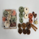 Fabric pumpkin ornament Velvet Pumpkin DIY Craft Kit in Gift Box