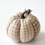 Fabric pumpkin ornament Linen-Cotton Plaid Pumpkin