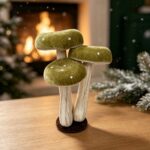 Fabric mushroom ornament Velvet Foam Mushroom Ornament