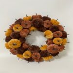 Fabric pumpkin ornament Velvet Pumpkin Wreath