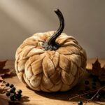 Fabric pumpkin ornament Velvet Fabric Pumpkin Ornament