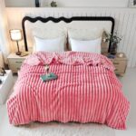 blanket Ribbed Plush Throw Blanket