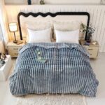blanket Ribbed Plush Throw Blanket