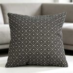 Home Textiles, Cushions & Covers Diamond Jacquard Chenille Cushion Cover