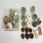 Fabric pumpkin ornament Velvet Pumpkin DIY Craft Kit in Gift Box