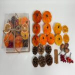 Fabric pumpkin ornament Velvet Pumpkin DIY Craft Kit in Gift Box