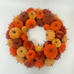 Fabric pumpkin ornament Velvet Pumpkin Wreath