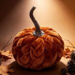 Fabric pumpkin ornament Velvet Fabric Pumpkin Ornament