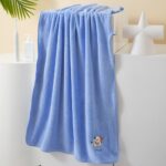 Towels & Bath Towels Embroidered Coral Fleece Bath Towel