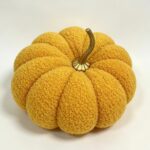 Fabric pumpkin ornament Teddy Fleece Fabric Pumpkin