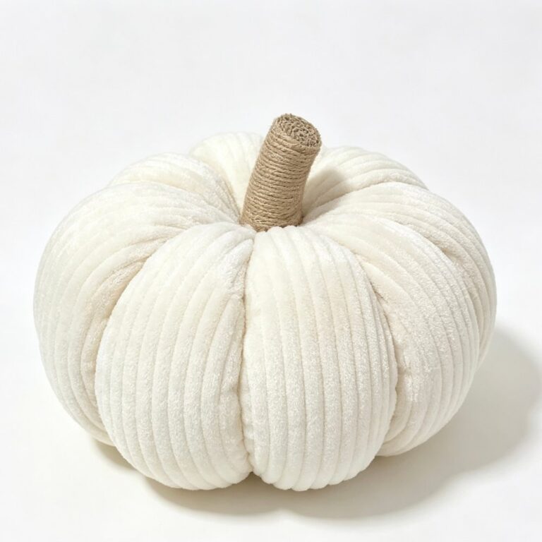 Fabric pumpkin ornament Corduroy Pumpkin