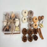 Fabric pumpkin ornament Velvet Pumpkin DIY Craft Kit in Gift Box