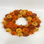Fabric pumpkin ornament Velvet Pumpkin Wreath