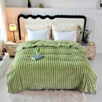 blanket Ribbed Plush Throw Blanket