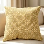 Home Textiles, Cushions & Covers Diamond Jacquard Chenille Cushion Cover