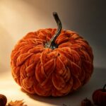 Fabric pumpkin ornament Velvet Fabric Pumpkin Ornament