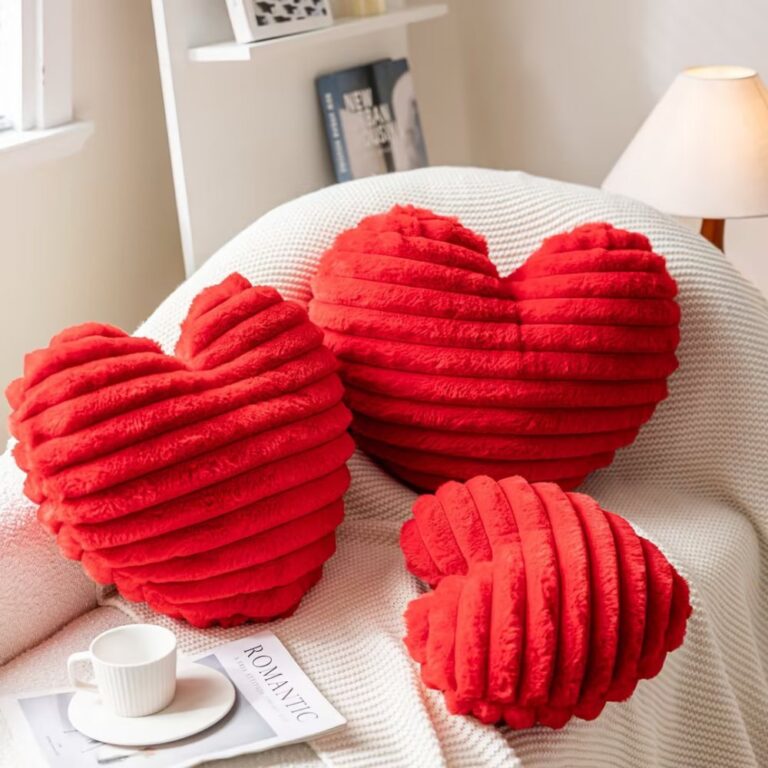 Home Textiles, Cushions & Covers Plush Heart-Shaped Cushion