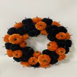 Fabric pumpkin ornament Velvet Pumpkin Wreath