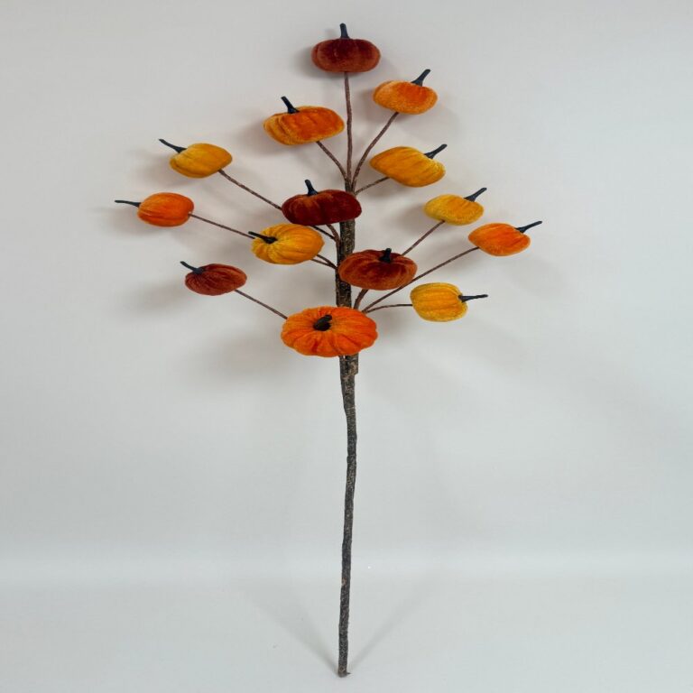 Fabric pumpkin ornament Velvet Pumpkin Pick