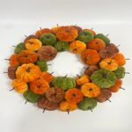 Fabric pumpkin ornament Velvet Pumpkin Wreath