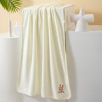 Towels & Bath Towels Embroidered Coral Fleece Bath Towel