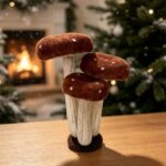 Fabric mushroom ornament Velvet Foam Mushroom Ornament