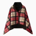 blanket Plaid Reversible Wearable Wrap Blanket