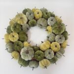 Fabric pumpkin ornament Velvet Pumpkin Wreath