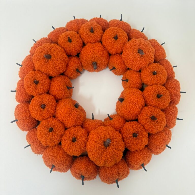 Fabric pumpkin ornament Velvet Pumpkin Wreath