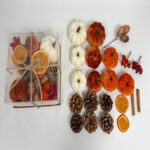 Fabric pumpkin ornament Velvet Pumpkin DIY Craft Kit in Gift Box